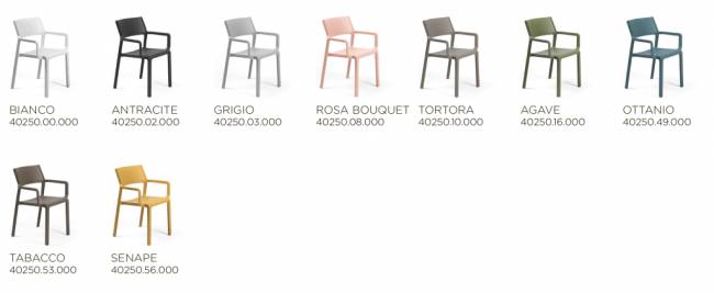 Кресло пластиковое Trill Armchair агава 585х535х825 мм