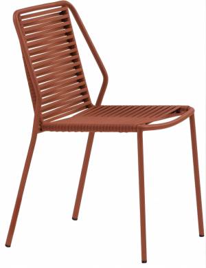 Стул металлический плетеный Philía терракотовый 565х540х810 мм