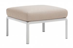 Пуф пластиковый с подушкой Komodo Pouf белый, холст 700х700х490 мм