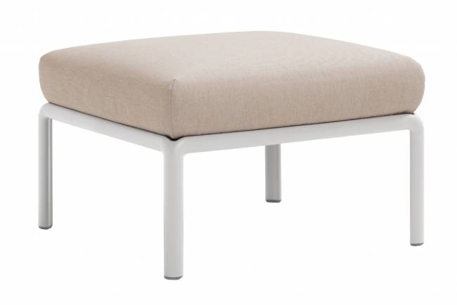 Пуф пластиковый с подушкой Komodo Pouf белый, холст 700х700х490 мм Пуф пластиковый с подушкой Komodo Pouf белый, холст 700х700х490 мм