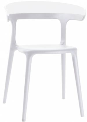 Кресло пластиковое Luna белый 550х510х770 мм