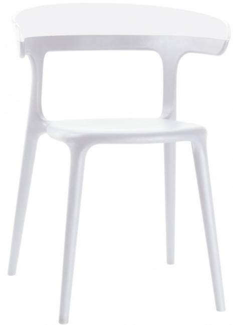 Кресло пластиковое Luna белый 550х510х770 мм