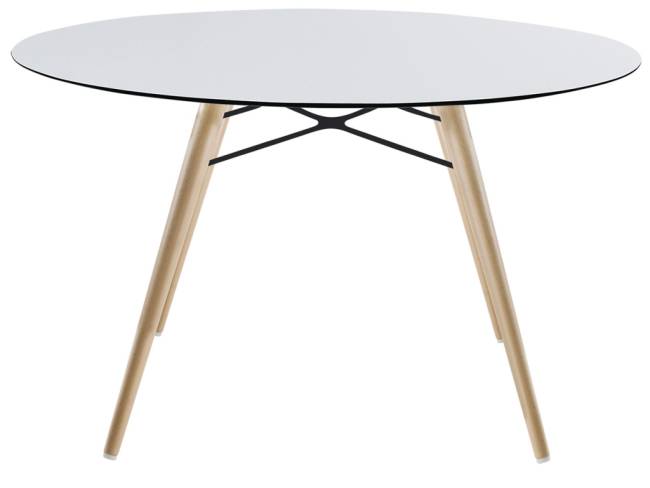 Стол ламинированный Wox натуральный Ø1200х750 мм