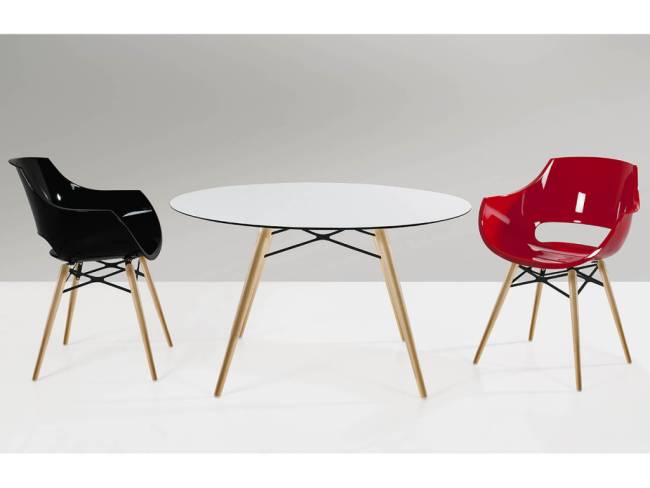 Стол ламинированный Wox натуральный Ø1200х750 мм