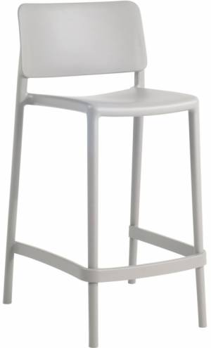 Стул пластиковый полубарный Joy-S Bar 65 светло-серый 478х507.5х894 мм