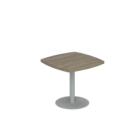 WN.503.OD / Стол переговорный малый 900х900х750 / цвет: дуб темный, опора серебрянный металлик