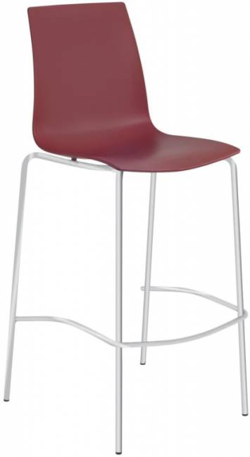 Стул пластиковый барный X-Treme BSL Pro белый, кирпично-красный 520х520х1100 мм