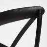 Стул CROSS (mod.CB2001) дерево вяз, 49.5*53.5*87, черный черный дерево вяз