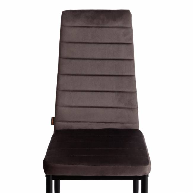 Стул Easy (mod. JSC02-1) / 2 шт. в упаковке металл, флок, 41 х 52 х 96 см, Dark grey (темно-серый) HLR24 / черный (Комплект из 2 шт.) темно-серый металл, флок