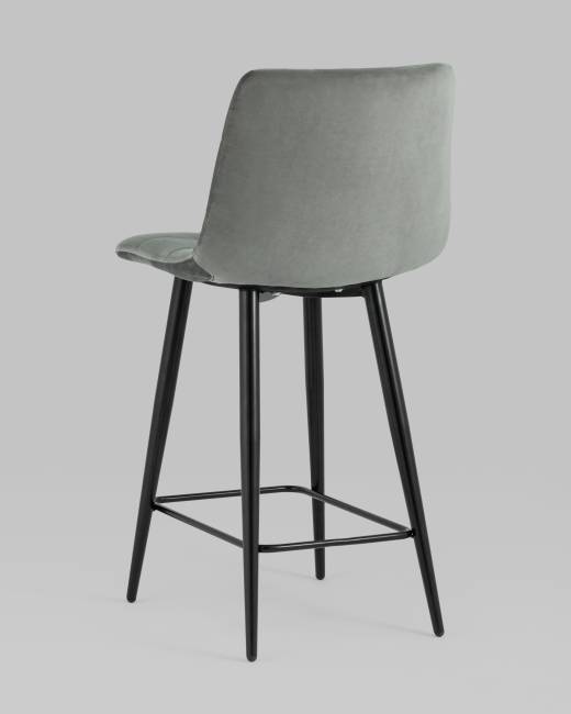 Стул полубарный Джанго велюр серый 2 шт.