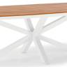 Стол деревянный обеденный Cross белый, натуральный 2000х1000х750 мм