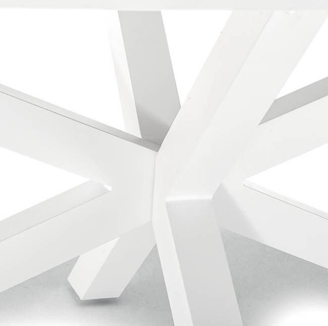 Стол деревянный обеденный Cross белый, натуральный 2000х1000х750 мм