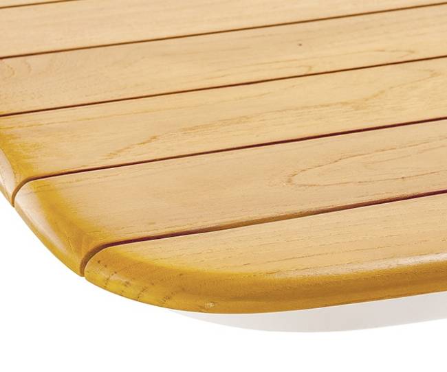 Стол деревянный обеденный Cross белый, натуральный 2000х1000х750 мм