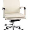 Кресло офисное / Харман только Москва / УЦЕНКА  (ivory) хром / слоновая кость экокожа