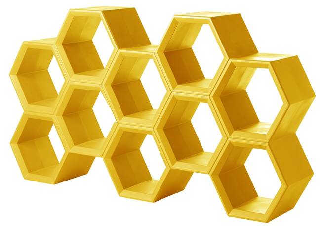 Стеллаж пластиковый книжный Hexa Standard 1980х370х1120 мм