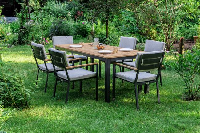 Обеденный комплект OSCAR со столешницей из тика