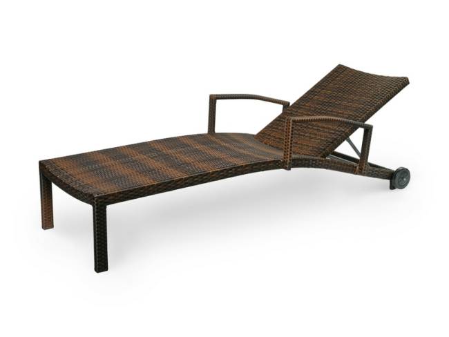 Плетеный шезлонг MILANO темно-коричневый  Joygarden