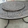 Круглый стол из литого алюминия Nice 180 с подносом