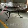 Круглый стол из литого алюминия Nice 180 с подносом