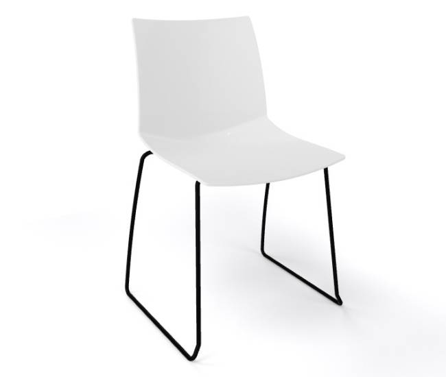 Стул пластиковый Kanvas S белый 500х500х790 мм