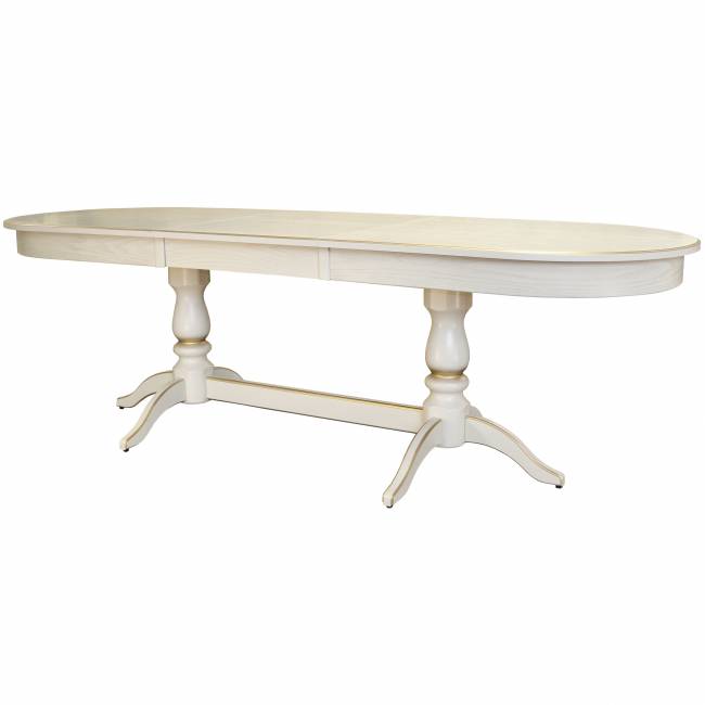 Стол обеденный Тарун 5 раздвижной слоновая кость/золото 190/250*84 Стол обеденный Тарун 5 раздвижной слоновая кость/золото 190/250*84