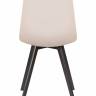 Стул обеденный DOBRIN ALEX SQUARE, черные матовые ножки, кремовый велюр (V108-113)