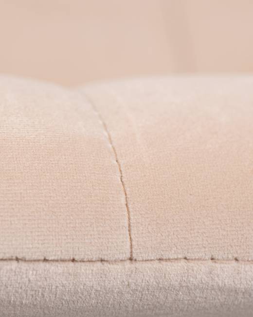 Стул обеденный DOBRIN ALEX SQUARE, черные матовые ножки, кремовый велюр (V108-113)