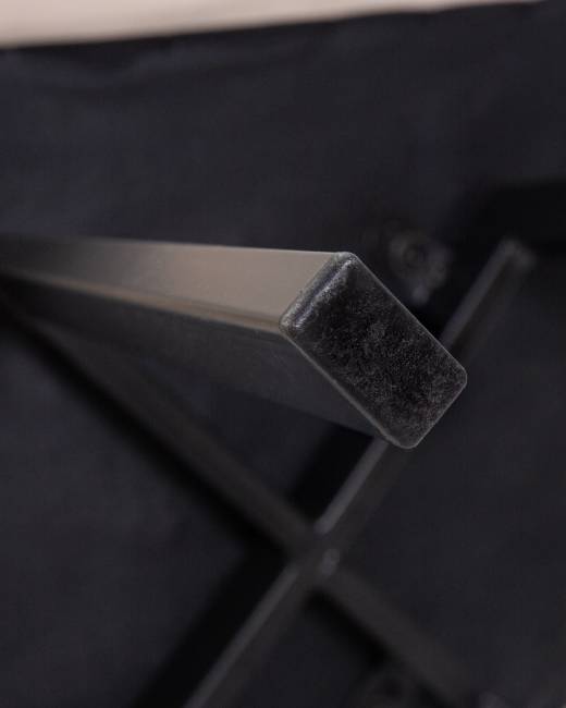 Стул обеденный DOBRIN ALEX SQUARE, черные матовые ножки, кремовый велюр (V108-113)