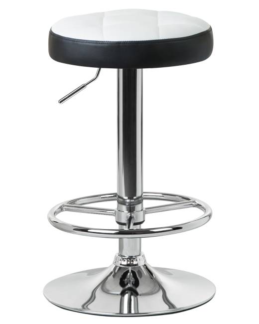 Набор 2 шт Табурет барный DOBRIN BRUNO, бело-чёрный