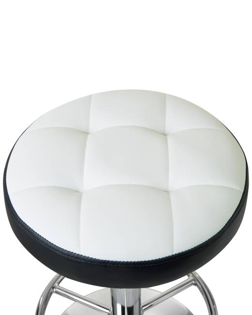 Набор 2 шт Табурет барный DOBRIN BRUNO, бело-чёрный