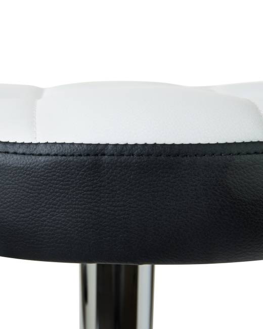 Набор 2 шт Табурет барный DOBRIN BRUNO, бело-чёрный