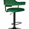 Стул барный DOBRIN CHARLY BLACK, зеленый велюр (MJ9-88)