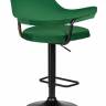 Стул барный DOBRIN CHARLY BLACK, зеленый велюр (MJ9-88)