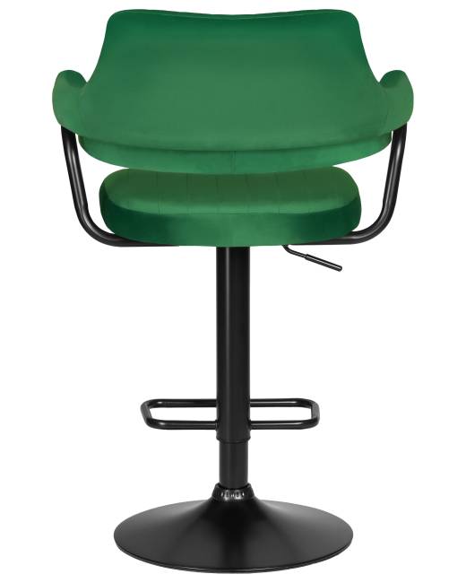 Стул барный DOBRIN CHARLY BLACK, зеленый велюр (MJ9-88)