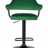 Стул барный DOBRIN CHARLY BLACK, зеленый велюр (MJ9-88)
