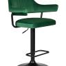 Стул барный DOBRIN CHARLY BLACK, зеленый велюр (MJ9-88)