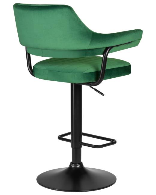 Стул барный DOBRIN CHARLY BLACK, зеленый велюр (MJ9-88)