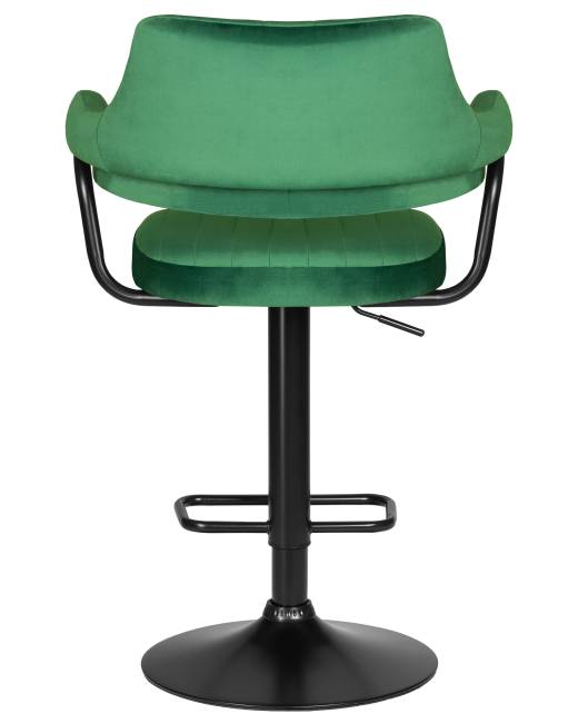 Стул барный DOBRIN CHARLY BLACK, зеленый велюр (MJ9-88)