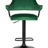 Стул барный DOBRIN CHARLY BLACK, зеленый велюр (MJ9-88)