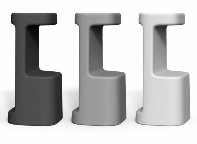 Табурет пластиковый барный Serif антрацит 350х385х750 мм