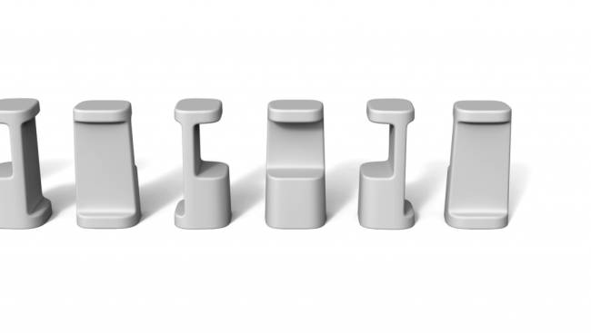 Табурет пластиковый барный Serif антрацит 350х385х750 мм