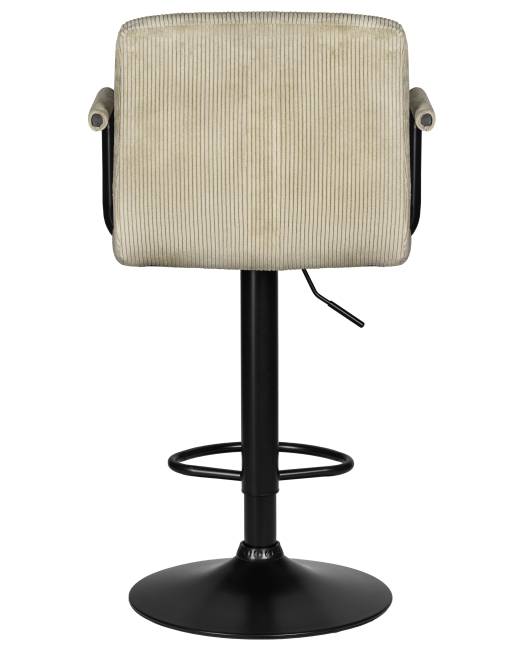 Набор 2 шт Стул барный DOBRIN KRUGER ARM BLACK, бежевый вельвет (LAR-E2041-04)