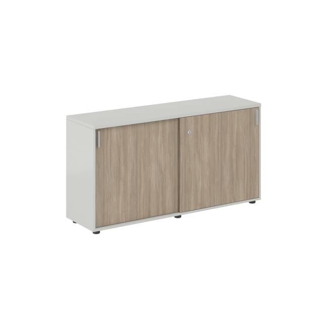SG.702.SH.OD / Шкаф купе 1438х400х750 низкий, с замком / корпус цвет: серый бархат, фасады: дуб темный