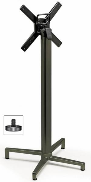 Подстолье металлическое барное складное Domino антрацит 490х540х1090 мм