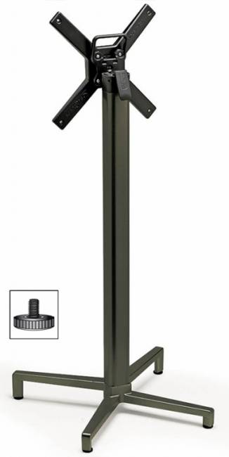 Подстолье металлическое барное складное Domino антрацит 490х540х1090 мм