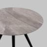 Стол Ники круглый столешница керамика Italian light grey 800