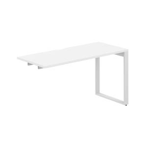 AG.182.WH.V.72.WH / Секция рабочей станции 1400х600х750 / профиль О-образный: 70х20 белый; столешница с вырезом; столешница: белый