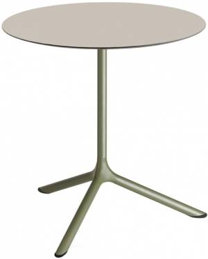 Стол ламинированный обеденный Tripe Maxi оливковый, тортора Ø800х740 мм