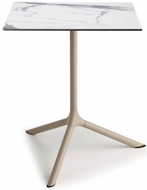 Стол ламинированный обеденный Tripe Maxi тортора, белый мрамор Каррара 700х700х740 мм Стол ламинированный обеденный Tripe Maxi тортора, белый мрамор Каррара 700х700х740 мм