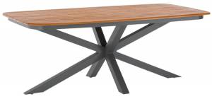 Стол деревянный обеденный Cross антрацит, натуральный 2000х1000х750 мм